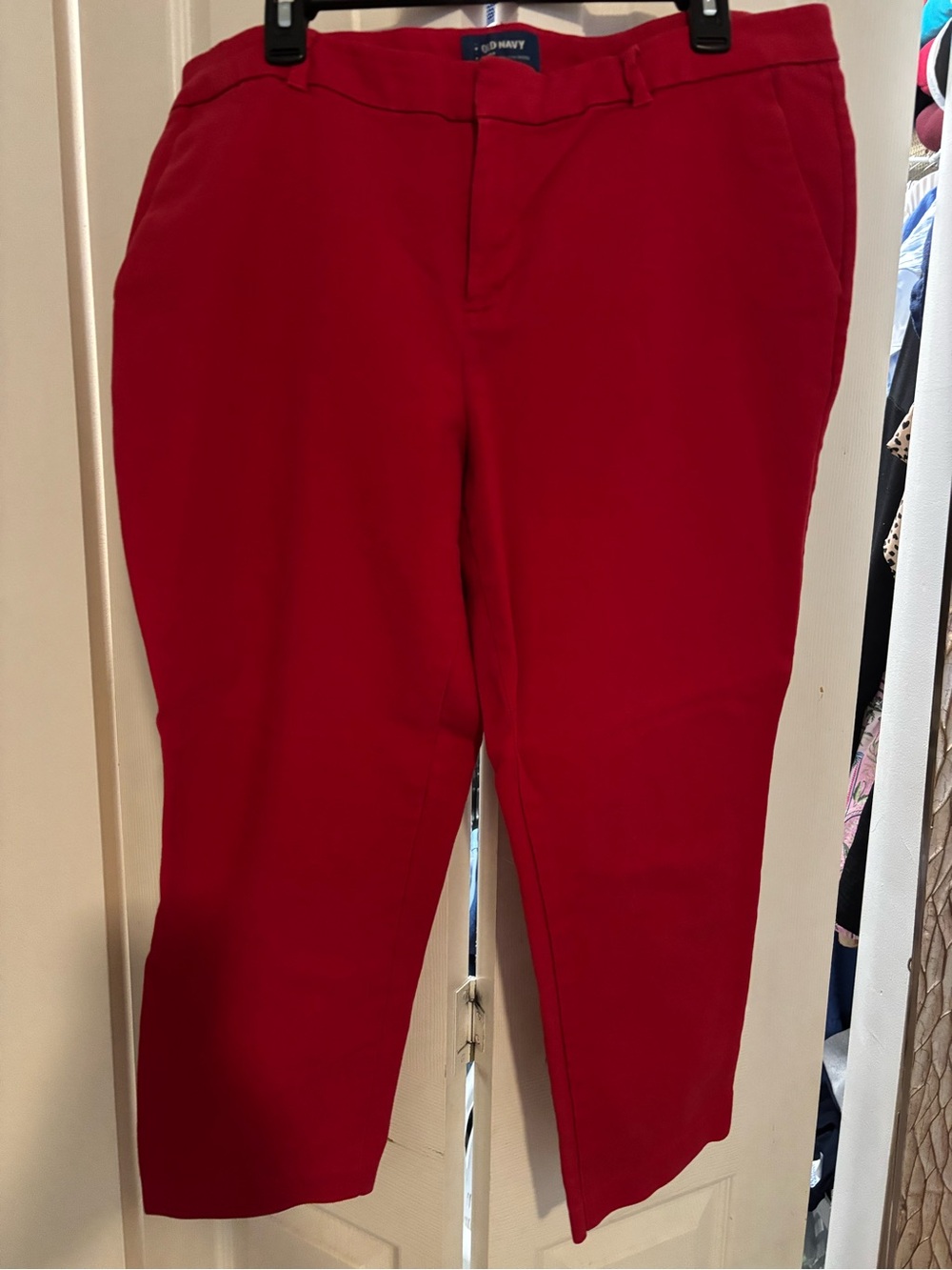 Old Navy women’s Red Straight-Leg Pants
